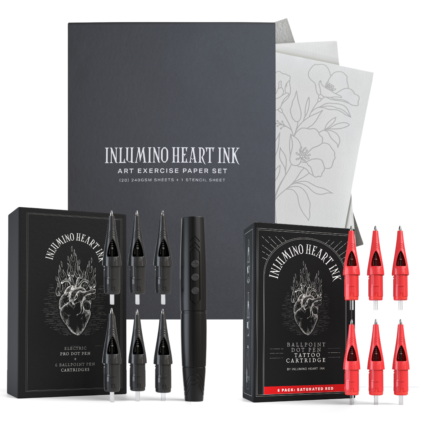 6 cartuchos de caneta esferográfica - Vermelho Saturado